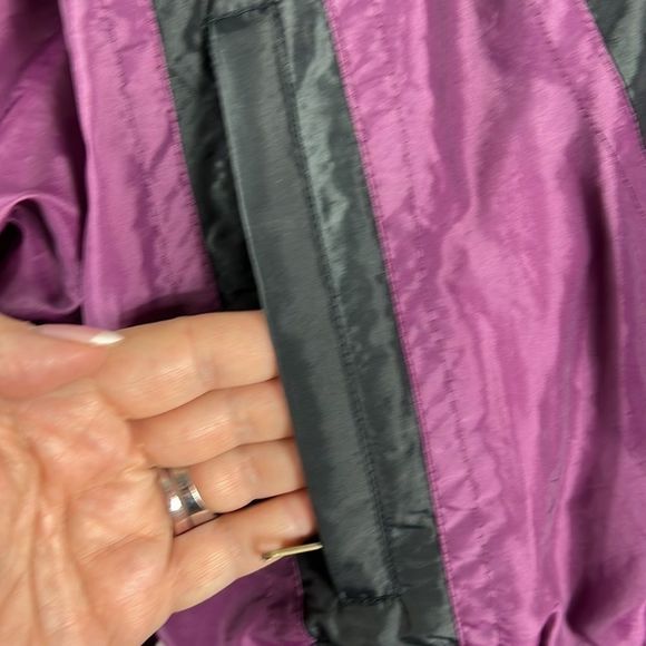 OSSI vintage ski suit stirrup pants purple black size 12 - Picture 3 of 12